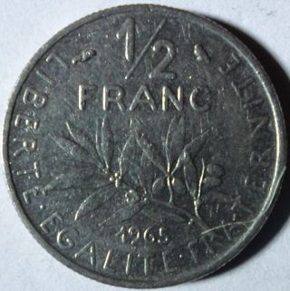 C72 Coin 1/2 Franc 1965 France photo