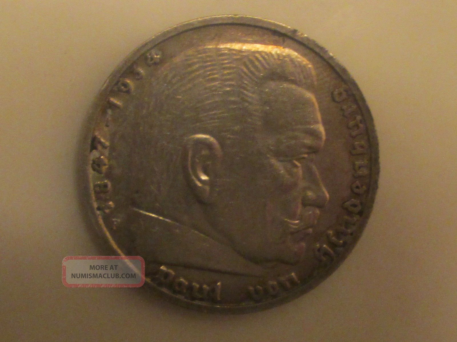 Very Rare Ww2 Nazi Germany 5 Reichsmark,  Swastika,  1938f Germany photo