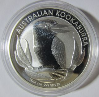 2012 Silver Australian Kookaburra 1 Oz Bu Capsule photo