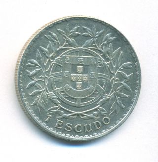 Portugal Coin 1 Escudo 1916 Silver Km 564 Xf photo