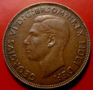 Finer+ 1952 Australia George Vi Penny,  Details Overall A Fine Type Penny. photo