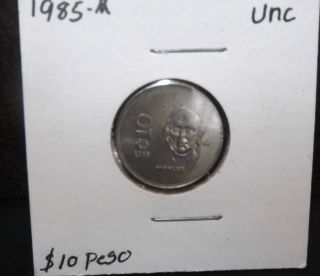 1985 Mexico 10 Pesos - Hidalgo - Brilliant Uncirculated photo