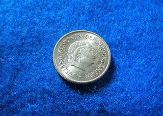 1963 Netherlands Antilles 1/4 Gulden - Silver - Bu - photo