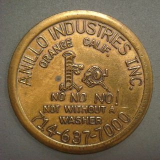 Anillo Industries Inc.  No No No Not Without A Washer,  Jul.  1969 Calendar photo