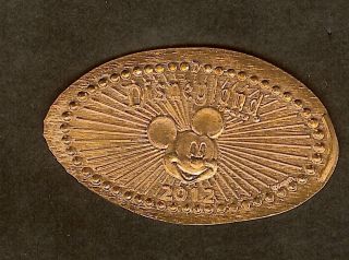 Disney Retired Disneyland 2012 Coin Of Year Mickey Rays Pressed Elongated Penny photo