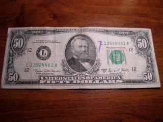 1969 50 Dollar Bill - San Francisco photo