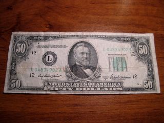 1950 50 Dollar Bill - San Francisco photo