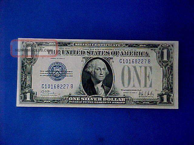 Us 1928 B One Dollar Silver Certificate Look Small Size Notes photo