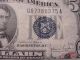 1934 D Series 5 Dollar Bill Silver Certificate Note.  Money Offset Cut Small Size Notes photo 1