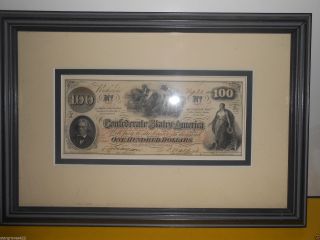 Conferderate Currency $100 Dollar photo