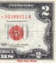 1963 Two Dollar United States Star Note Small Size Notes photo 3