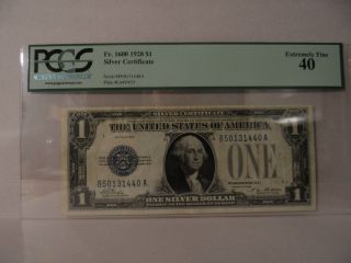 Fr.  1600 1928 $1.  00 Silver Certificate Very Fine 40 photo