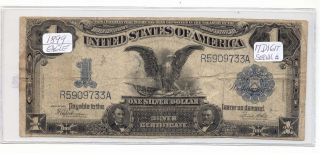 1899 $1 Fr - 236 Seven Digit Serial Number Lincoln - Grant Large Silver Certificate photo
