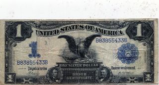 Docs Blistering Black Eagle Note - Classic Currency From 1899 Usa Nr photo