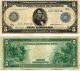 1914 $5 Frn Kansas City Fr882 Burke / Houston Pmg Vf 25 Large Size Notes photo 2