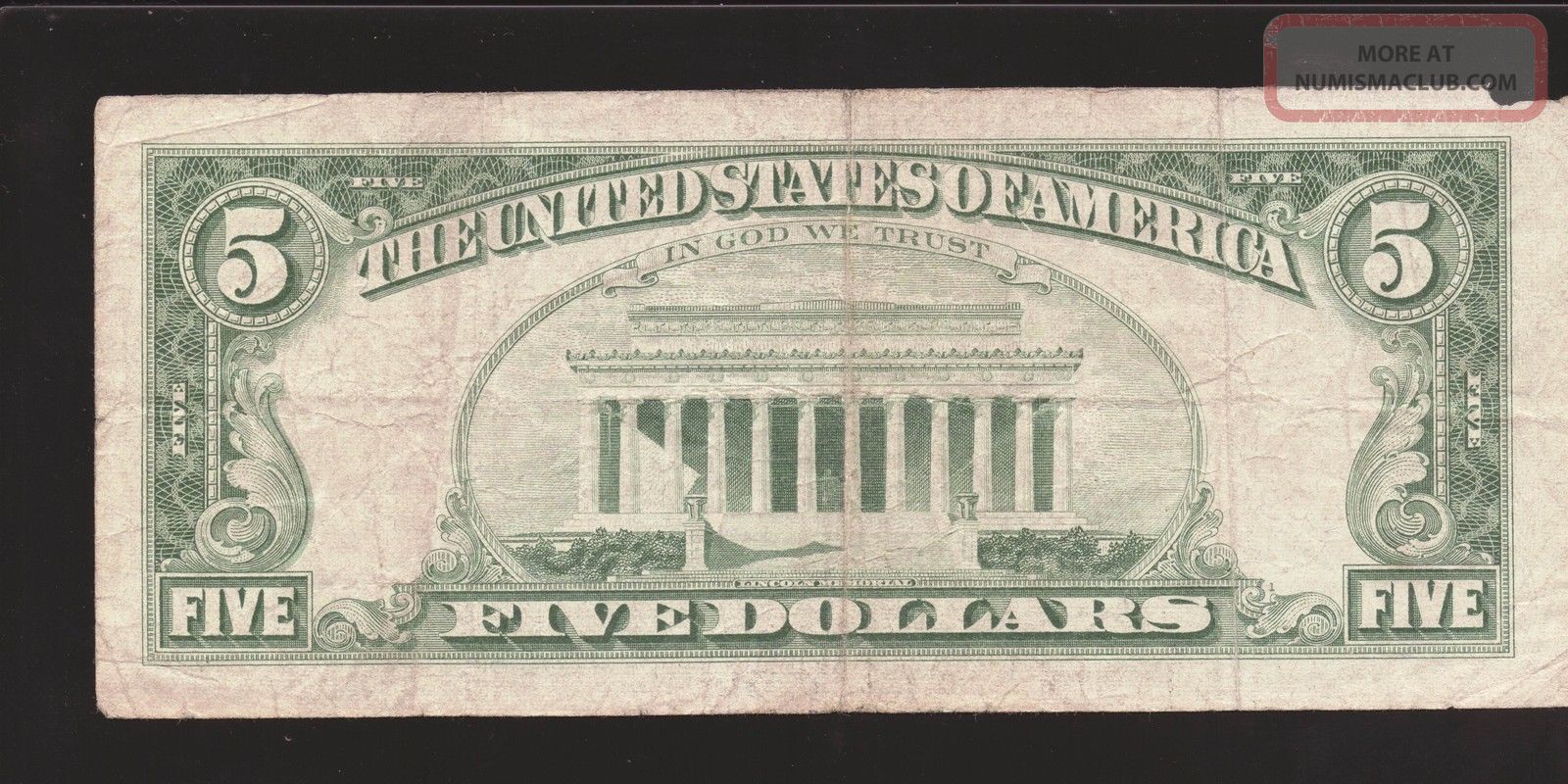 1963 5 United States Note Circulated Usa
