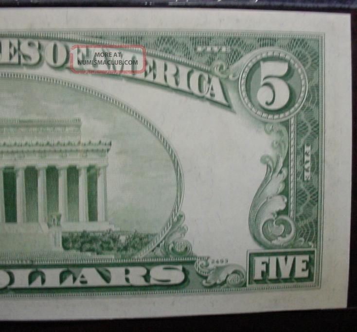 1953a $5 Star United States Note Fr - 1533 Cga Gem Uncirculated 66