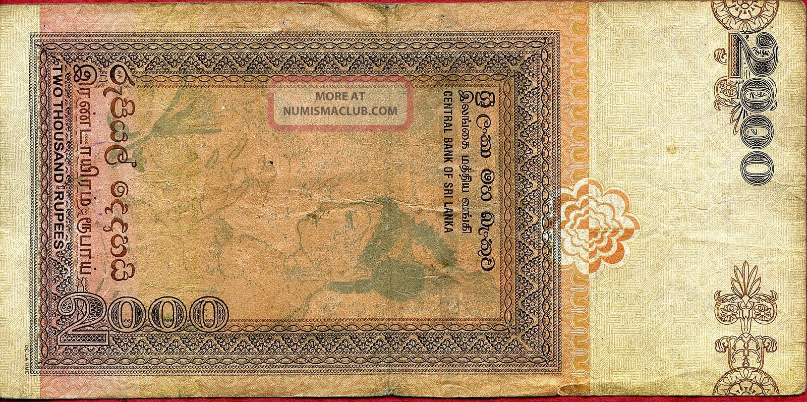Sri Lanka 2, 000 2000 Rupees 2006 P - F