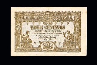 20 Centavos - 4 - 08 - 1922 X - Fine Grade - P100 - Provisional Issues - photo