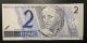Brazil 2 Reais P 249h Unc First Serie D0001 Paper Money: World photo 1