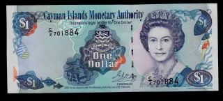 Cayman Islands 1 Dollar 2001 C/2 Pick 26a Unc. photo
