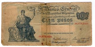 Argentina Note 1938 100 Pesos Series C - P 255 - B 1896 photo