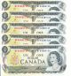 10 X 1973 Canadian Paper Money $1 Dollar Bill Crisp & Unc In Sequence Canada photo 1