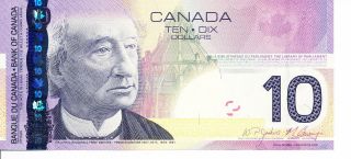 2005 Canadian Paper Money $10 Dollar Bill Radar Note Crisp & Uncirculated photo