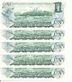 10 X 1973 Canadian Paper Money $1 Dollar Bills 
