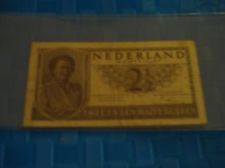 Nederland Muntbiljet 21/2 Dollar Note 1943 photo