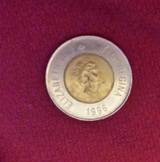 1996 Canada Twoonie 2 Dollar Coin. photo