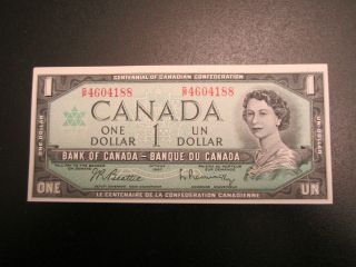 1967 Canadian Bank Note $1 Dollar Commemorative G/p4604188 Unc photo