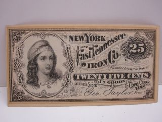 York And East Tennessee Iron Company 25 Cent Fractional Script Note photo