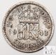 1943 Great Britain Very Good Vg 6 Six Pence 50% Silver.  0455 Asw C17 UK (Great Britain) photo 1