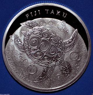 2011 - $2 Fiji Taku 1 Oz.  999 Zealand Fine Silver Coin photo