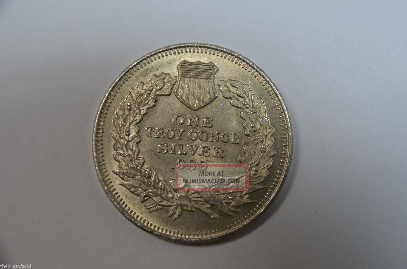 One Ounce 1 Oz. 999 Fine Troy Silver Liberty Indian Head Dollar Coin