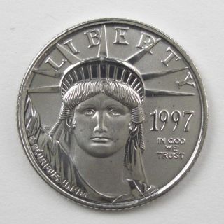 1997 $10.  00 American Platinum Eagle Gem Proof In The U.  S.  Packaging W/coa photo
