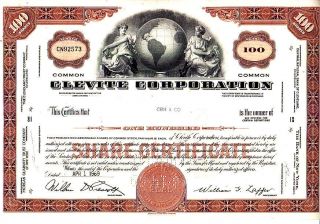 Clevite Corporation Oh 1969 Stock Certificate photo
