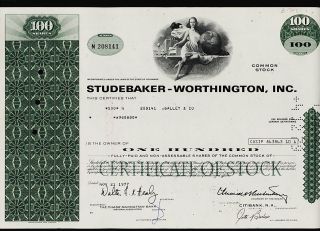 Studebaker - Worthington Dd 1977 Issued To Galley & Co photo