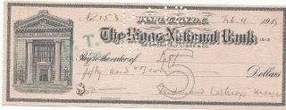 Usa - 1915 - The Riggs National Bank - Check 50 Dollars photo