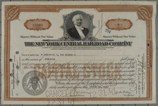 1935 York Central Railroad Company Stock Certificate photo