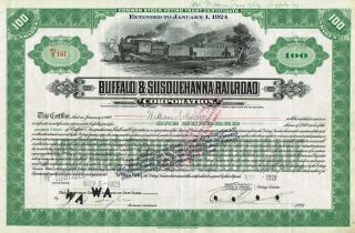 Usa Buffalo & Susquehanna Railroad Corp Stock Certificate Common photo