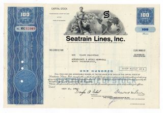 Seatrain Lines,  Inc Stock Cert. photo