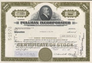 Usa Pullman Cincorporated Stock Certificate photo
