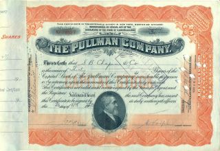 Pullman Company Stock Certificate Railroad photo