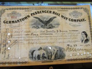 Germantown Passenger Rail Way Co.  With Vignette Of Florence Nightingale photo