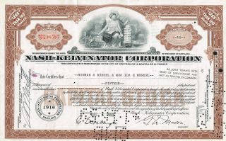 Usa Nash - Kelvinator Corporation Stock Certificate photo