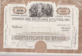 Orange And Rockland Utilities Inc. . . . .  1961 Stock Certificate photo
