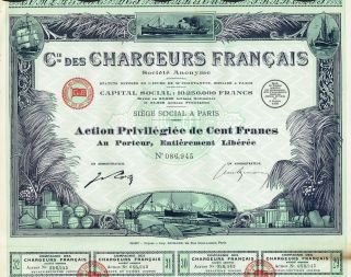 France Company Stock Certificate 1926 photo