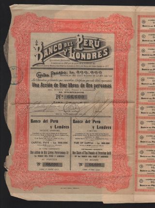 Banco Del Peru & Londres (peru 1927) photo